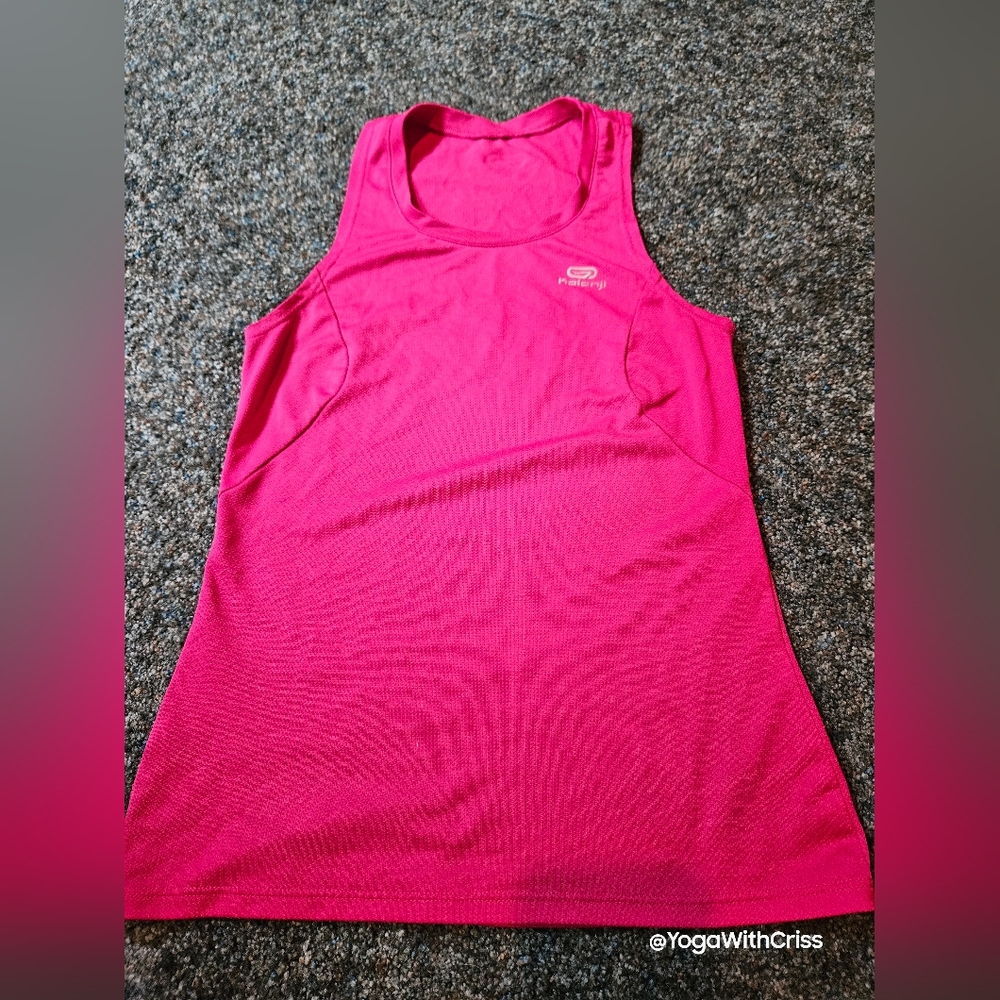 Singlet hot pink Kalenji by Deca XS running tank top very breathable